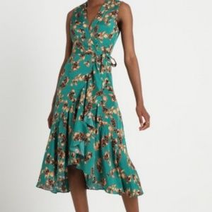 whistles capri print wrap dress